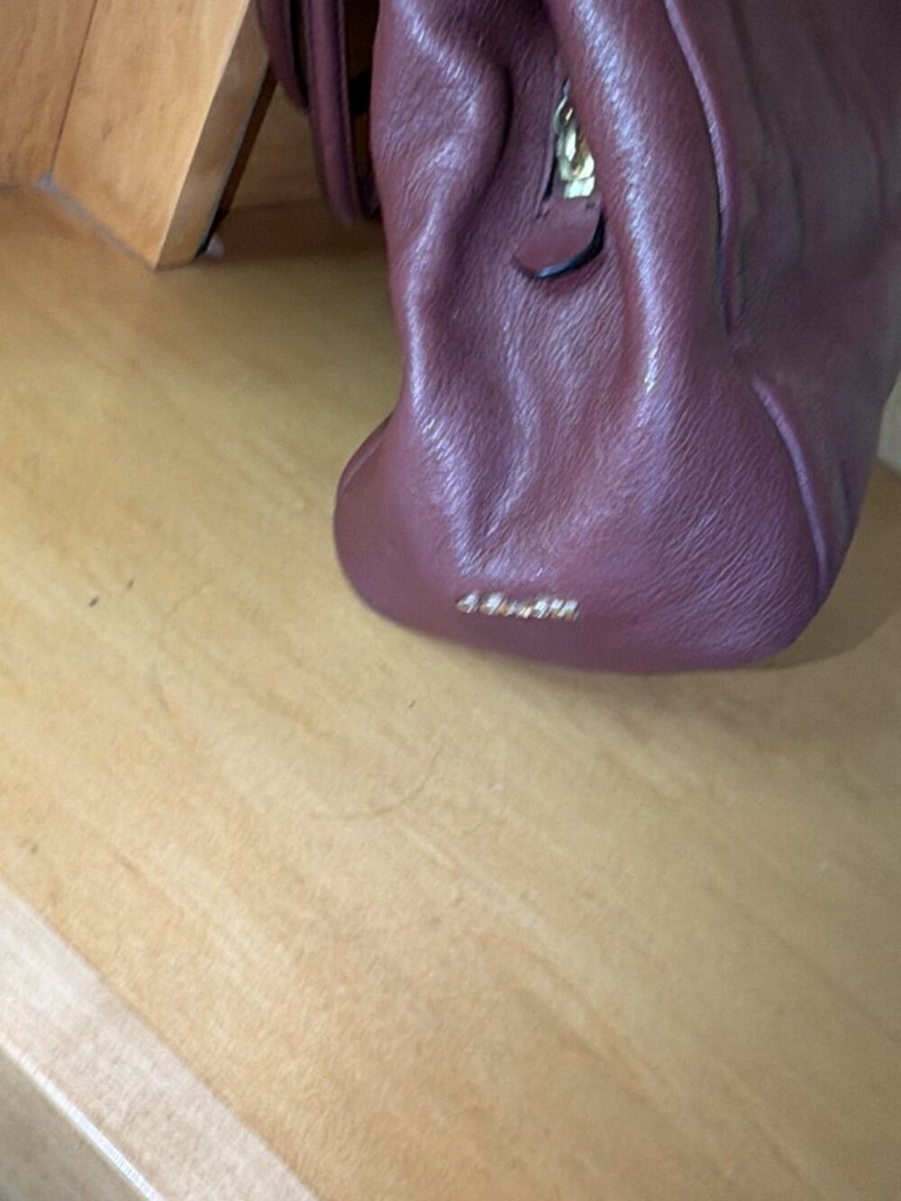 Coach Phoebe Burgundy Pebbled Leather Shoulder Bag | Classic Hobo Purse Like New - Picture 6 of 11